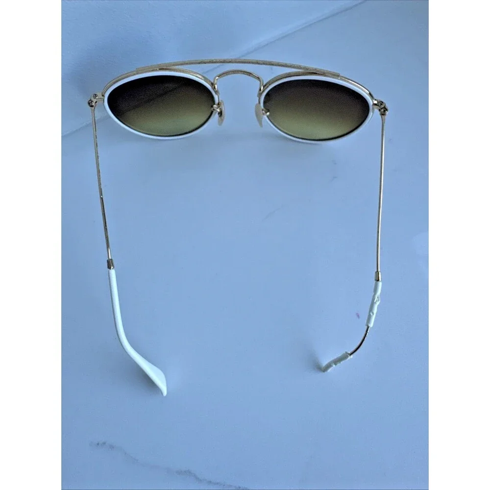 Ray-Ban RB3647N Blue Gradient Round Double Bridge Sunglasses Case Included